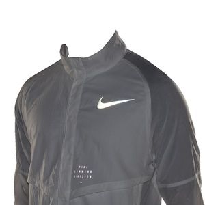 NEW! Nike Running White Sheer Button Windbreaker